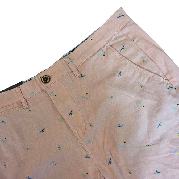🔴 Jachs Shorts Mens 32 Surfer Print Bleecker Stretch Casual Chino Summer Beach - Picture 4 of 16